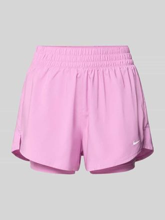 Nike Shorts im 2-in-1-Look mit Logo in Pink, Gr&ouml;&szlig;e XL