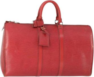Louis Vuitton Pre-owned Weekend Bags, female, Red, Size: ONE SIZE Pre-owned Leather Weekend Bag