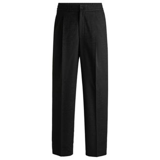 HUGO BOSS x Les Benjamins modern-fit trousers in patterned jacquard