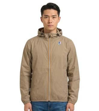 K-Way Beige Logo Hood Jacket