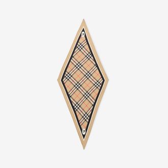 Burberry Check Knight Stamp Silk Scarf