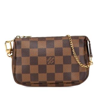Louis Vuitton Pre-owned Clutches, female, Brown, Size: ONE SIZE Pre-owned Mini Pochette Accessoires