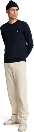 Lyle & Scott Cotton Merino Crew Neck Sweater in Dark Navy at Nordstrom, Size Xx-Large