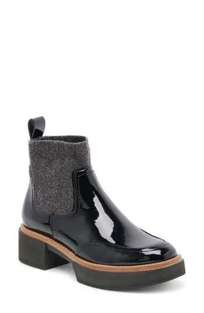 Dolce Vita Saline H2O Waterproof Platform Bootie in Midnight Patent Leather H2O at Nordstrom Rack, Size 7