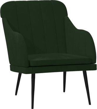 vidaXL Sill&oacute;n De Terciopelo Verde Oscuro 63x76x80 Cm Vidaxl
