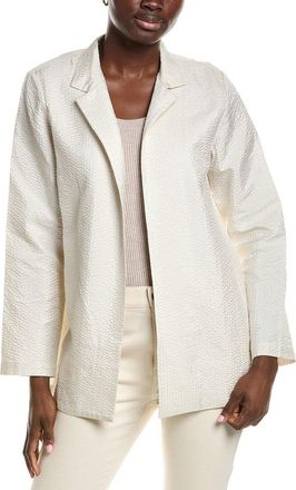 Eileen Fisher Eileen Fisher Stand Collar Silk Jacket