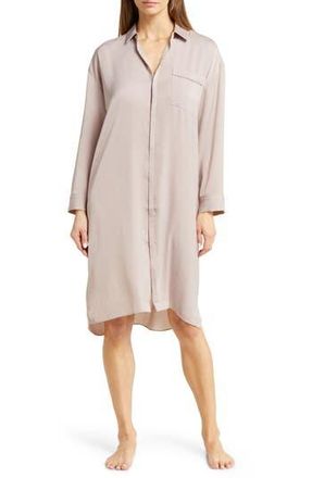 Barefoot Dreams Satin Nightshirt in Feather at Nordstrom Rack, Size X-Small