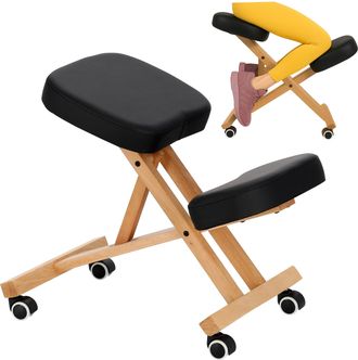 OEM Arrodillador Ergon&oacute;mico Negro Para Oficina, Sal&oacute;n De Belleza, Spa
