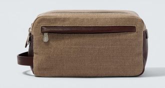 Brunello Cucinelli Bolso neceser con piel