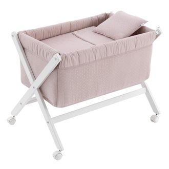 Cambrass Minicuna tijera madera 55x87x74 cm rosa