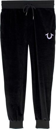 True Religion Black Velour Cuffed Joggers Size L