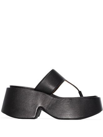 Mars&egrave;ll Sandalen met plateauzool - Zwart