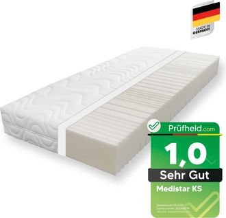 Beco Komfortschaummatratze »Medistar KS, Matratze Kaltschaum-Feeling 90x200 cm, 140x200 cm« 21 cm hoch Raumgewicht: 28 kg/m³ 1 Stk. tlg. Geprüft mit 1,1* S