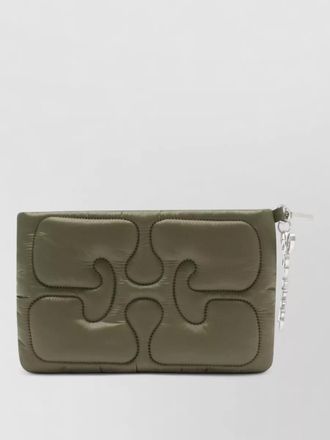 Ganni quilted clutch bag synthetic polyamide design