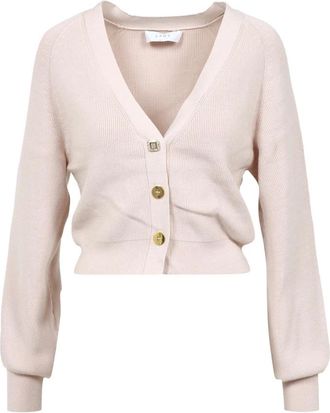 Kaos Ribbed Cardigan - Dames - Vesten - Beige - M - Truien & Vesten