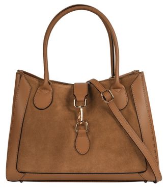 Samantha Look Shopper SAMANTHA LOOK, Damen, Gr. B/H/T: 34cm x 27cm x 15cm onesize, braun (cognac), Leder, clean, Taschen Shopper, echt Leder, Made in Italy