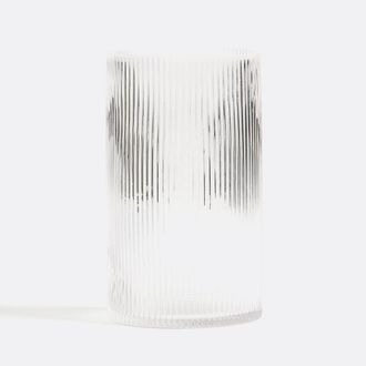 La Redoute Interieurs Rechte vaas in glas met groeven H22,5 cm, Afa