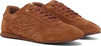 MCM Mens Federlite Lo Sneakers in Laurel Suede Leather in Cognac at Nordstrom, Size 41