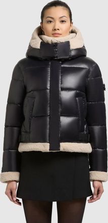 Khujo Steppjacke KHUJO NESSIE2, Damen, Gr. XXL (44), schwarz, Web, Obermaterial: 100% Nylon. Futter: 100% Nylon. Wattierung: 100% Polyester, leicht gl&auml;nzend