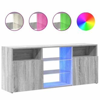 Berkfield Home TV Cabinet with LED Lights Grey Sonoma 120x30x50 cm | Size: 120 x 30 x 50 cm