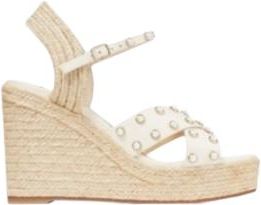 Jimmy Choo London Dellena Cream Wedges Size 40