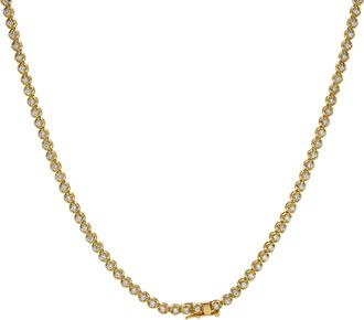 LuvMyJewelry LMJ 14K Yellow Gold Diamond Tennis Chain - 4 Carats
