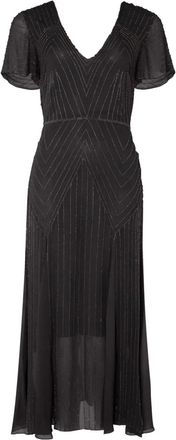 Temperley London Abito da sera con scollo a V - Nero