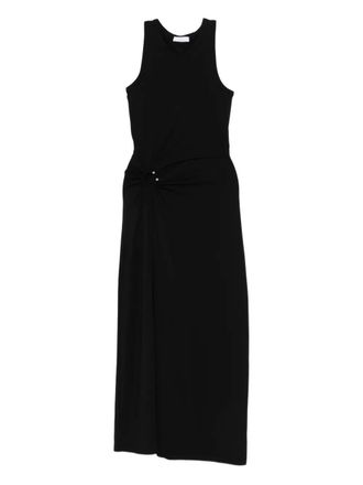 Paco Rabanne ring-detail maxi dress - Black