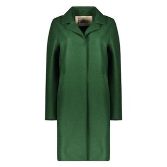 Herno Jassen, Dames, Groen, 2Xs, Wol, Knie-lange Jas