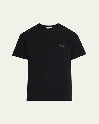 Givenchy logo-print cotton T-shirt - men - Cotton - S - Blue