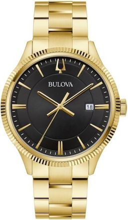 Bulova Classic Quartz Black Dial Mens Watch 97B228