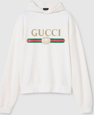 Gucci Cotton Jersey And Cashmere Sweatshirt, White, Ready-to-wear