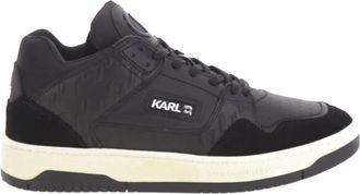 Karl Lagerfeld Kounter KC Mid Lace Sneakers - Heren - Sneakers - Zwart - 43 EU - Leer - Schoenen