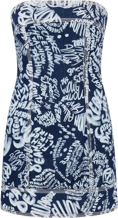 Dsquared2 Abito corto con zip - Blu