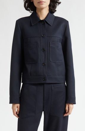 Nili Lotan Susannah Virgin Wool Jacket in Midnight at Nordstrom, Size X-Small