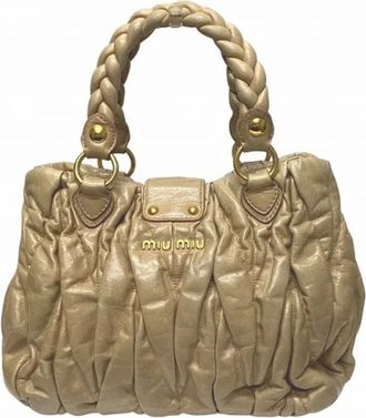 Miu Miu Pre-owned Handbags, female, Beige, Size: ONE SIZE Pre-owned Handbag