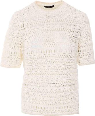 Fabiana Filippi White Embroidered T-Shirt