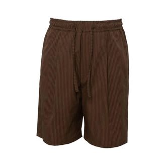 low brand Casual Shorts, male, Brown, Size: XL Tokyo Stripe-Pattern Shorts