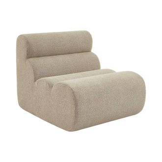 Sweeek Sill&oacute;n envasado al vac&iacute;o modular de borreguito texturizado, beige