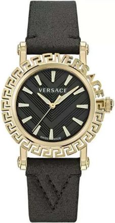 Versace Horloges - Heren - Horloges - Zwart - ONE Size - Leer - Accessoires