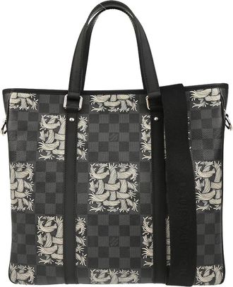 Louis Vuitton Tadao Limited Edition Nemeth Damier Graphite Gray Canvas Handbag (Pre-Owned)
