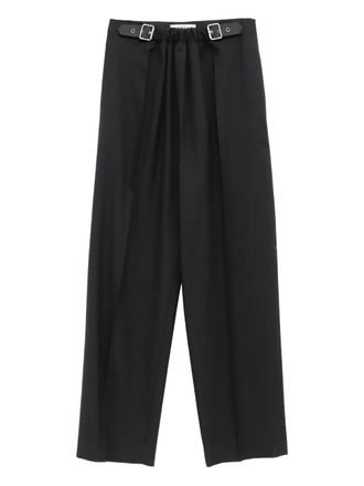 Loewe pleated buckled trousers - men - Fabric - 46 - Black