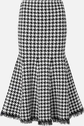 Alexander McQueen Gonna midi pied-de-poule