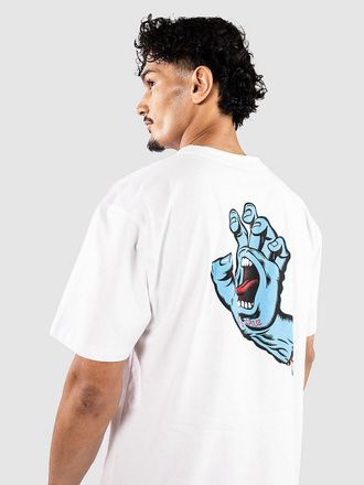 Santa Cruz Screaming Hand Chest T-Shirt bianco