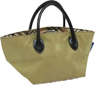 Burberry Pre-owned Handbags, female, Beige, Size: ONE SIZE Pre-owned Nylon handbags