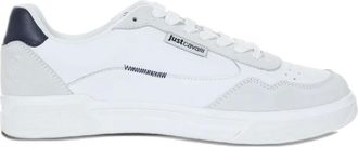 Just Cavalli Sneakers con inserti in pelle - Bianco