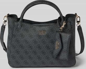 Guess Handtasche mit Label-Applikation Modell BRENTON in Anthrazit, Größe 1