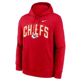 Nike Kansas City Chiefs Club Nike Mens NFL Pullover Hoodie in Red | NKDK65N7G-L3P