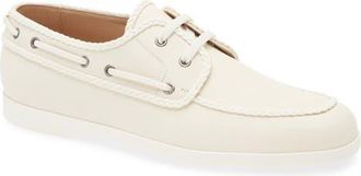 Valentino Garavani Palm Avenue Boat Shoe in Ivory at Nordstrom, Size 10Us