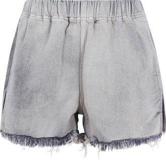 Rick Owens Denim Shorts Mineral